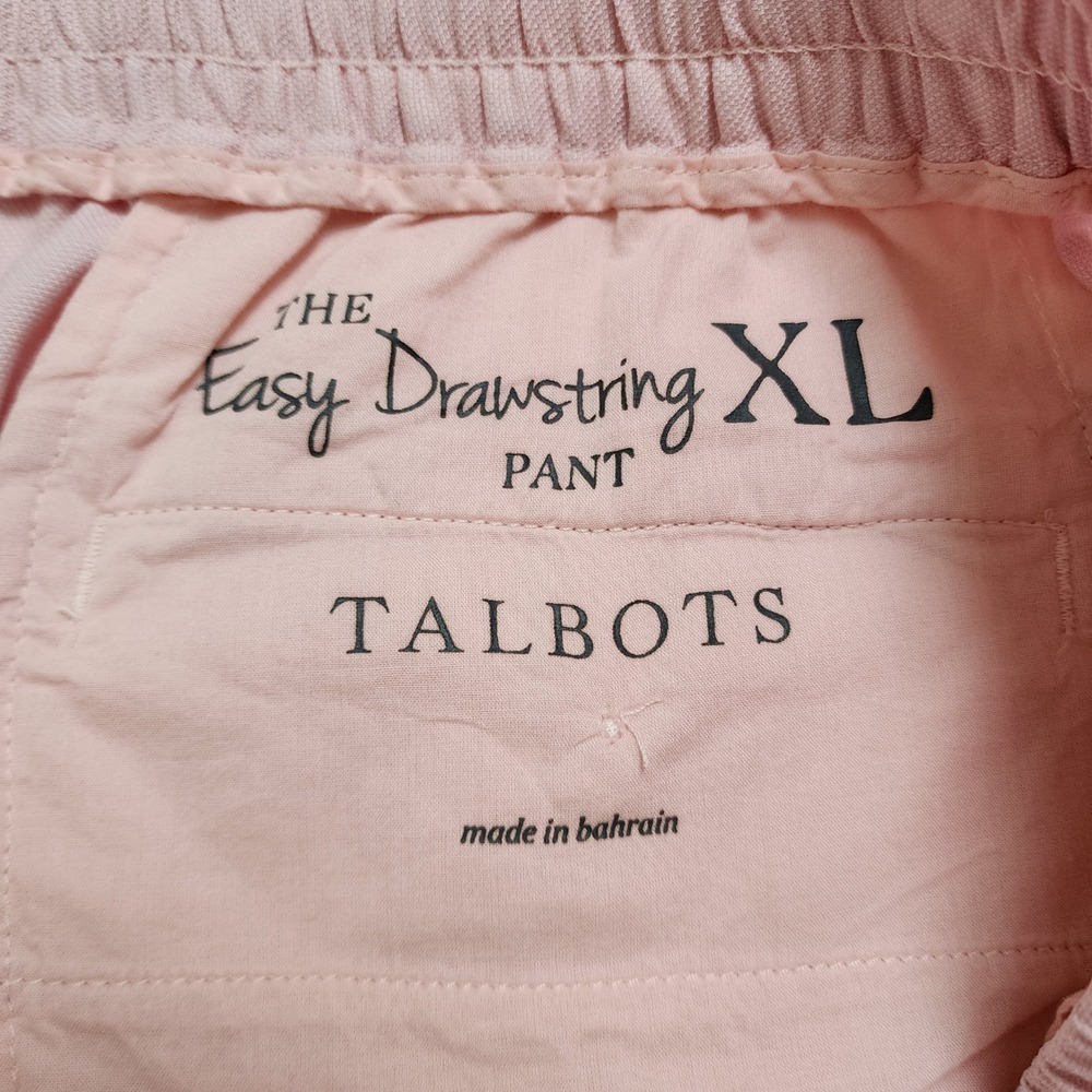 Talbots Womens The Easy Drawstring Pant Size XL Pink Lyocell Drawstring Waist - Picture 7 of 13